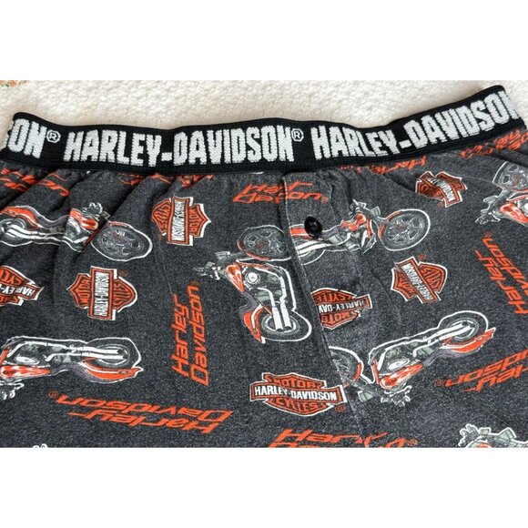 Harley-Davidson Schlafanzug Set Herren | Karo Pyjama Mit Shorts | Baumwolle-Modal Gemisch